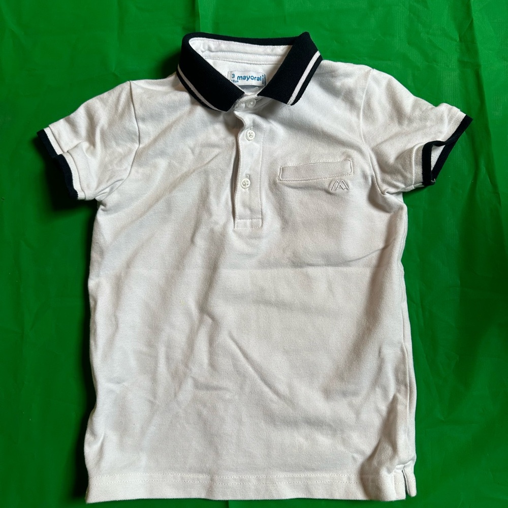 Mayoral White Polo Shirt for Kids Sz. 3